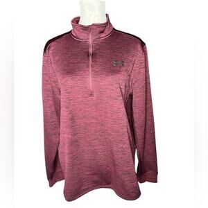 Under Armour coldgear loose fleece pullover sweatshirt quarter zip size large